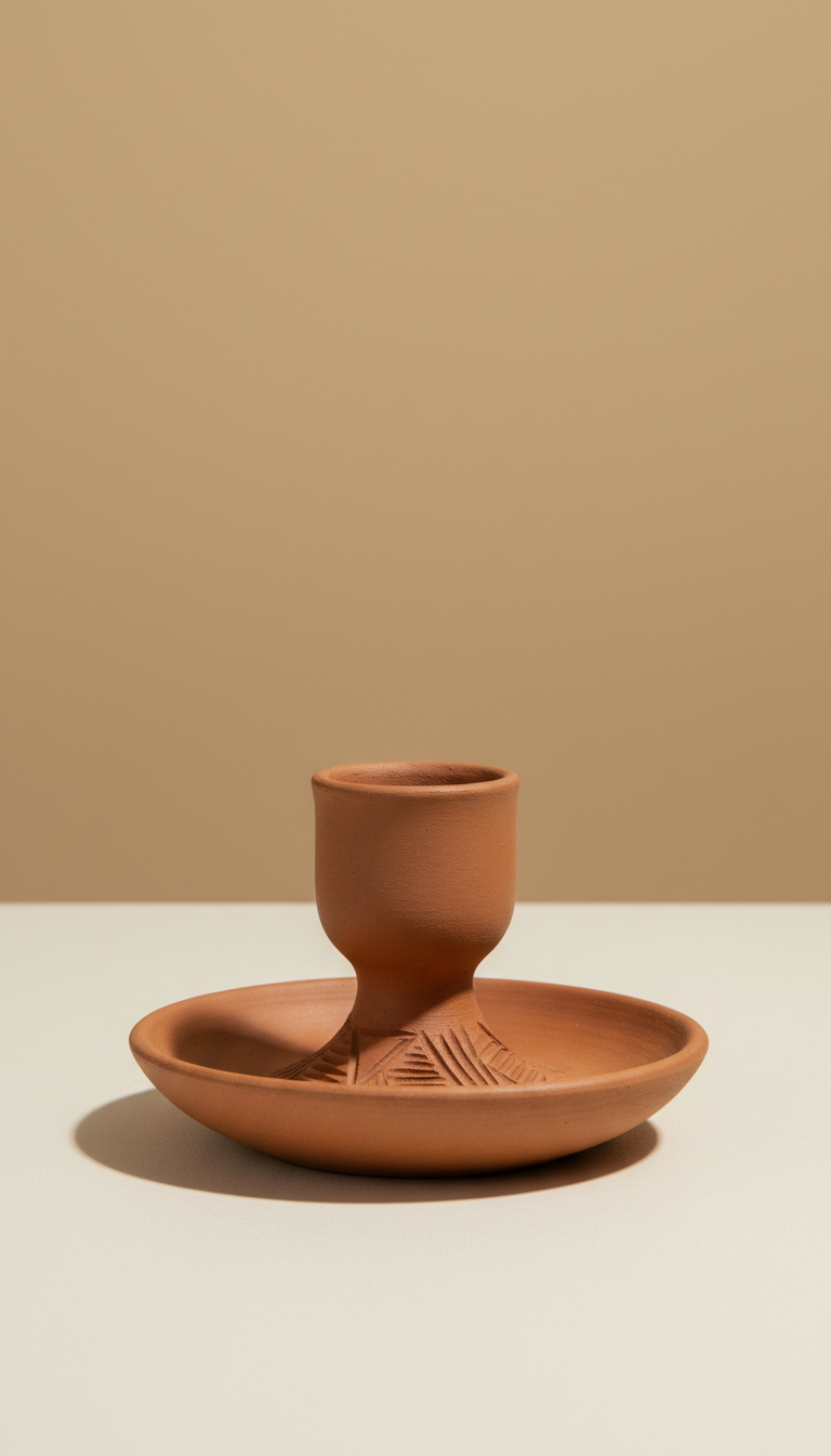 Stoneware Candle Holder