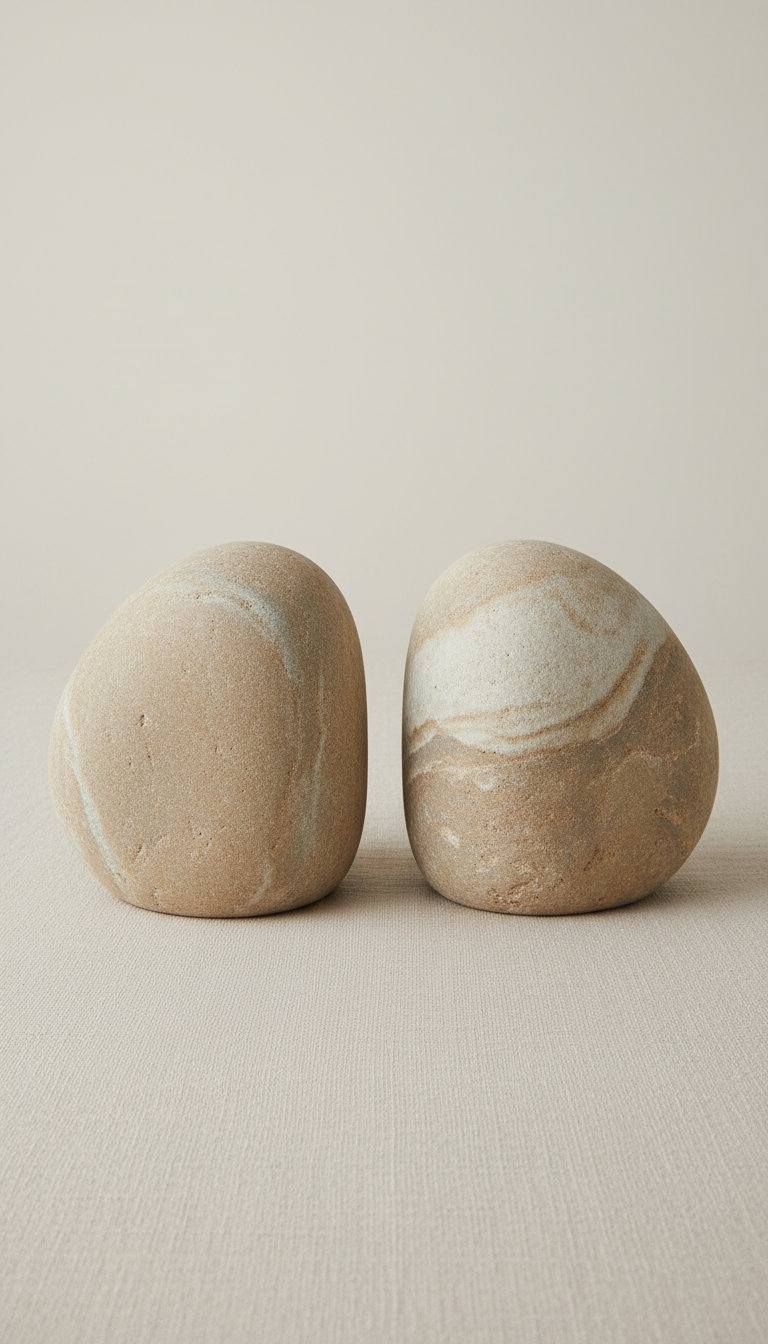 Pebble Stone Bookends