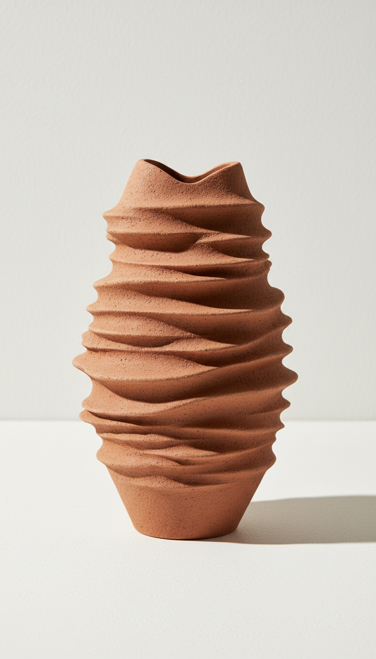 Sculptural Terracotta Vase