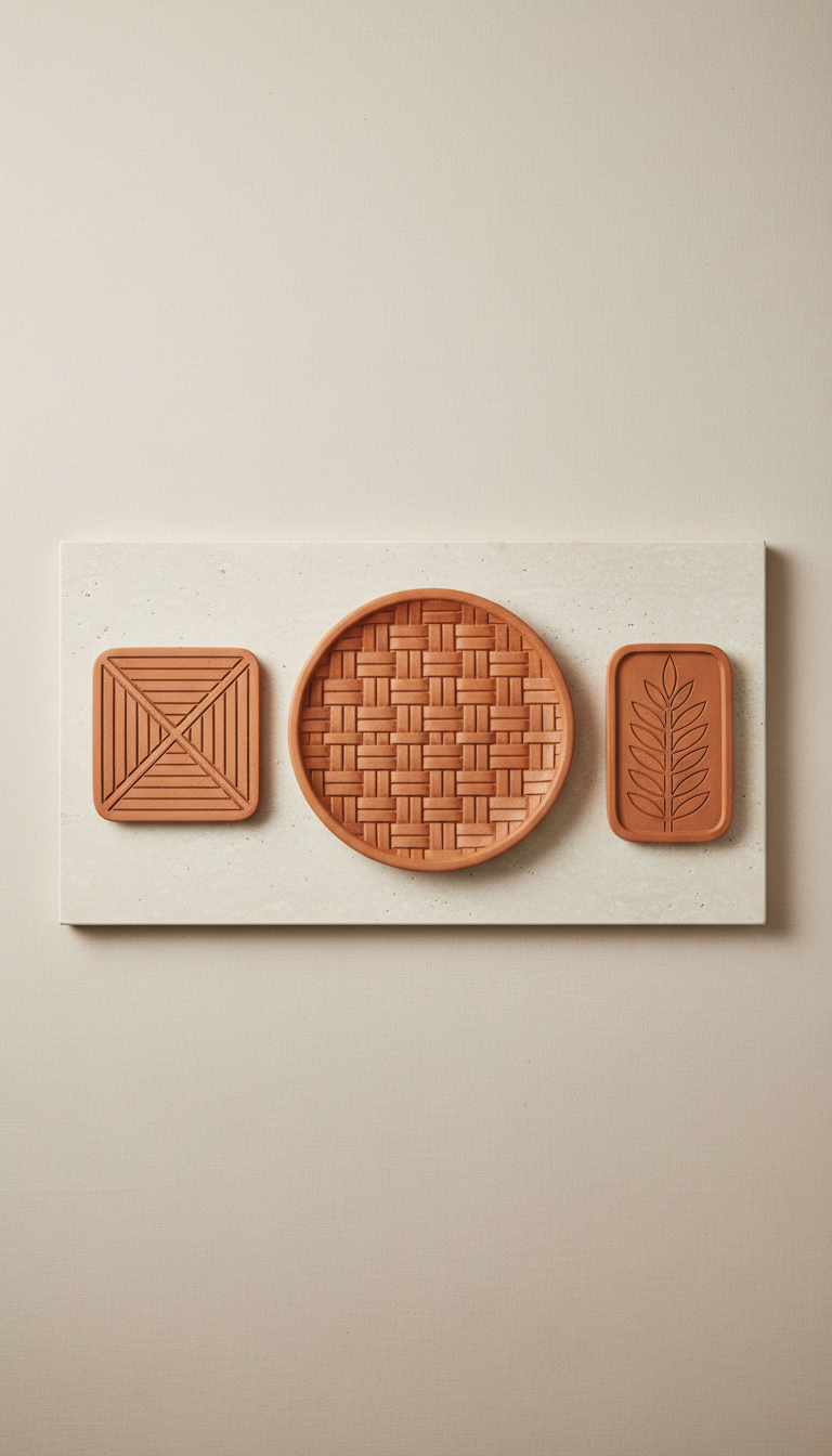 Terracotta Trivet Set