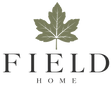 FIELD HOME - logotipo transparente com folha de bordo campestre